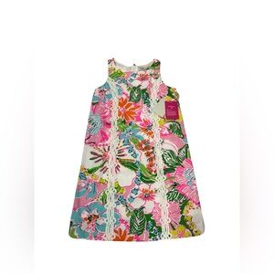NWT Lilly Pulitzer Nosey Posey Floral Shift Girls Dress Sz XL 14/16 Party Travel